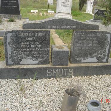SMUTS Julius Gittleshon 1887-1962 &amp; Maria Dorothea CAMPHER 1886-1958