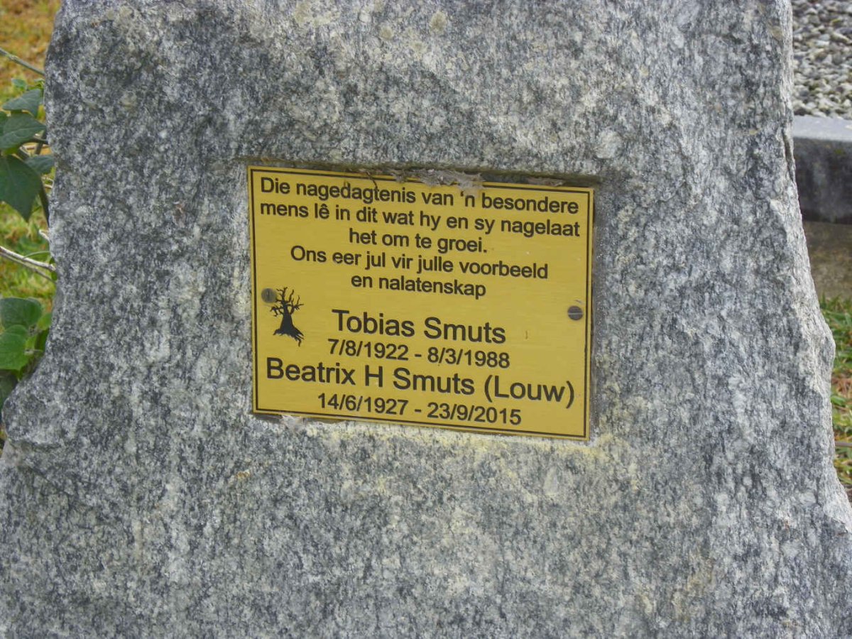 SMUTS Tobias 1922-1988 & Beatrix H. LOUW 1927-2015