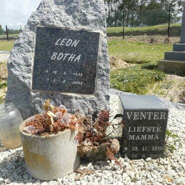 BOTHA Leon 1935-2005 &amp; Christa 1939-1996 :: VENTER S.H.M. 1916-2006