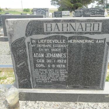 BARNARD Adam Johannes 1925-1976