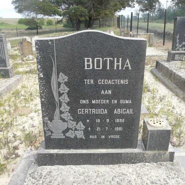BOTHA Gertruida Abigail 1895-1981