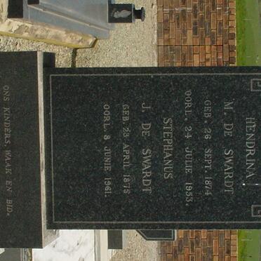 SWARDT Stephanus J., de 1875-1961 &amp; Hendrina M. 1874-1953