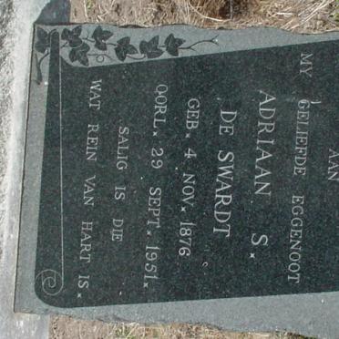 SWARDT Adriaan S., de 1876-1951