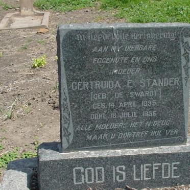 STANDER Gertruida E. nee DE SWARDT 1895-1956