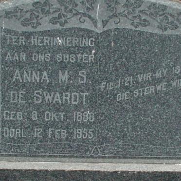 SWARDT Anna M.S., de 1896-1955