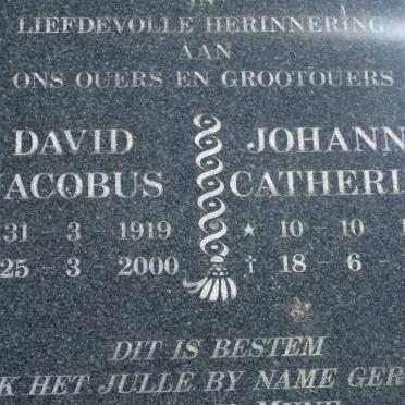 ANDERSON David Jacobus 1919-2000 &amp; Johanna Catherina 1919-1990 