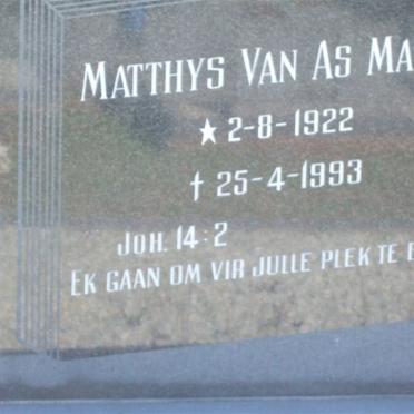 HATTINGH Matthys van As Marais 1922-1993