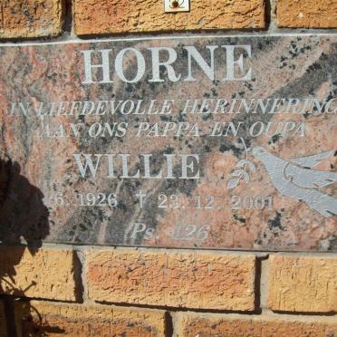 HORNE Willie 1926-2001