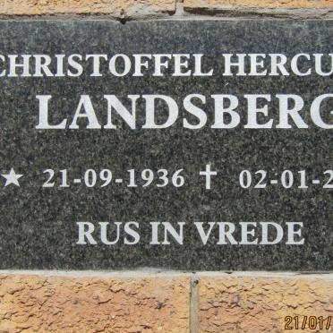 LANDSBERG Christoffel Hercules 1936-2020