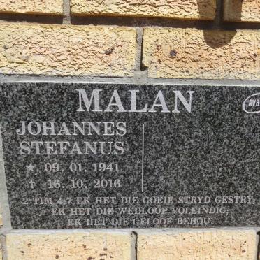 MALAN Johannes Stefanus 1941-2016