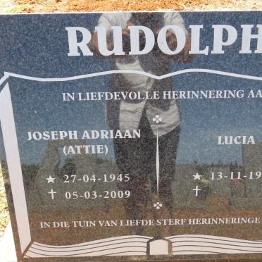 RUDOLPH Joseph Adriaan 1945-2009 &amp; Lucia 1948-