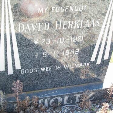SCHOLTZ Daved Herklaas 1921-1989