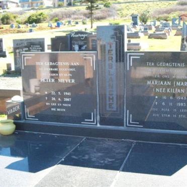 TERBLANCHE Peter Meyer 1941-2007 &amp; Mariaan KILIAN 1948-1985