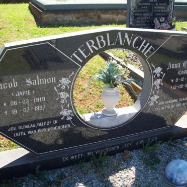 TERBLANCHE Jacob Salmon 1919-1997 &amp; Anna Cornelia 1918-1987