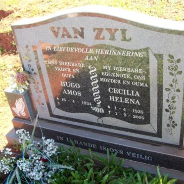 ZYL Hugo Amos, van 1934- &amp; Cecilia Helena 1925-2005