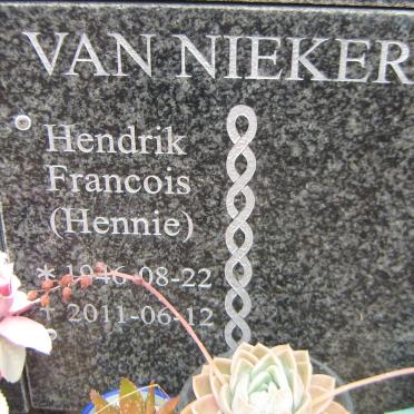 NIEKERK Hendrik Francois, van 1946-2011