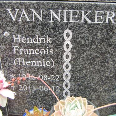 NIEKERK Hendrik Francois, van 1946-2011