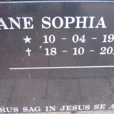 RAUTENBACH Jane Sophia 1924-2016