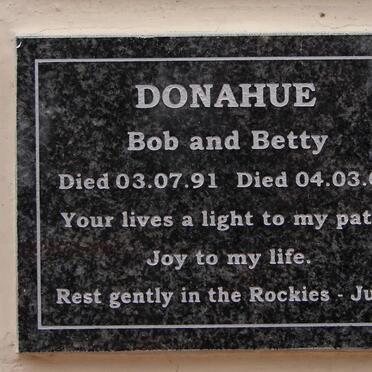 DONAHUE Bob -1991 &amp; Betty -2008