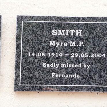 SMITH Myra M.P. 1914-2004