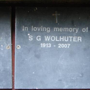 WOLHUTER S.G. 1913-2007
