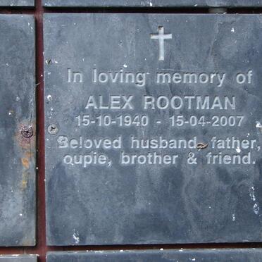 ROOTMAN Alex 1940-2007