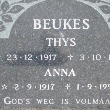 BEUKES Thys 1917-1993 &amp; Anna 1917-1999