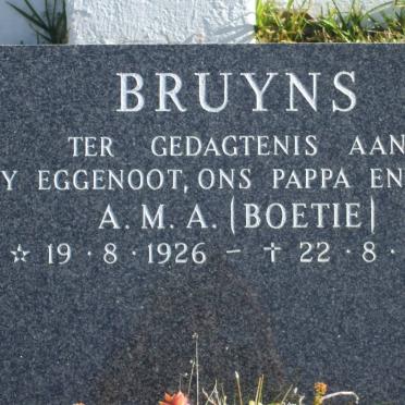 BRUYNS A.M.A. 1926-1993