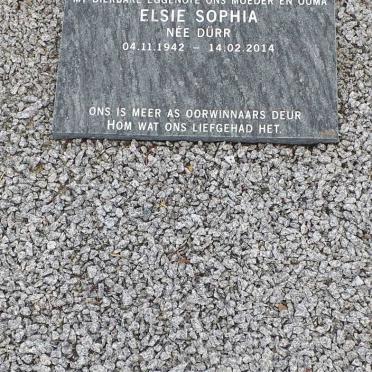 BEER Elsie Sophia, de nee DURR 1942-2014