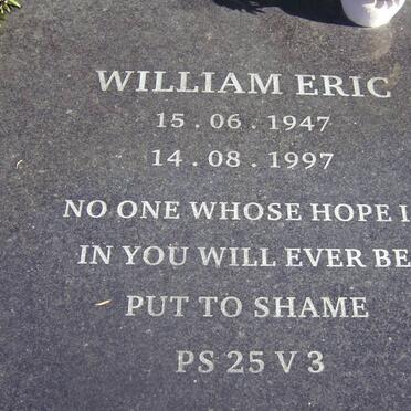 BISHOP William Eric 1947-1997 &amp; Susanna Hendrika 1951-