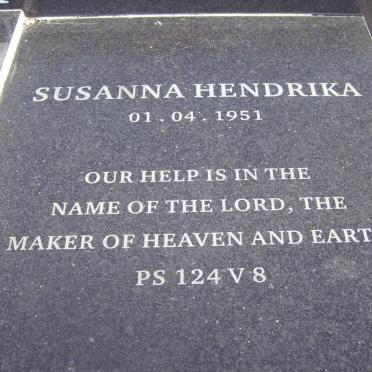 BISHOP William Eric 1947-1997 &amp; Susanna Hendrika 1951-