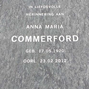 COMMERFORD Anna Maria 1920-2012