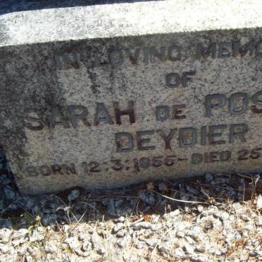 DEYDIER Auguste, de POSSEL -1930 &amp; Sarah 1855-1936