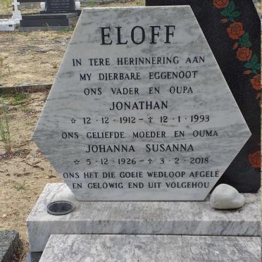 ELOFF Jonathan 1912-1993 &amp; Johanna Susanna 1926-2018