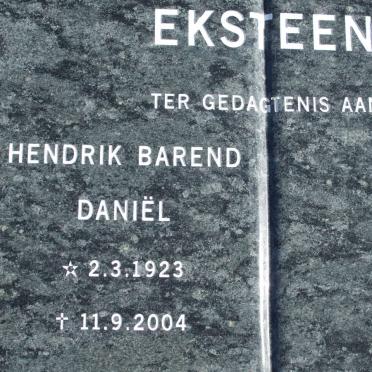 EKSTEEN Hendrik Barend Daniel 1923-2004