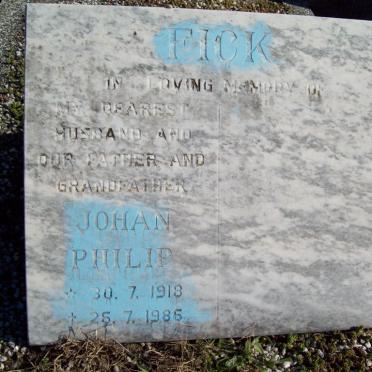 FICK Johan Philip 1918-1986