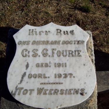 FOURIE C.S.G. 1911-1937
