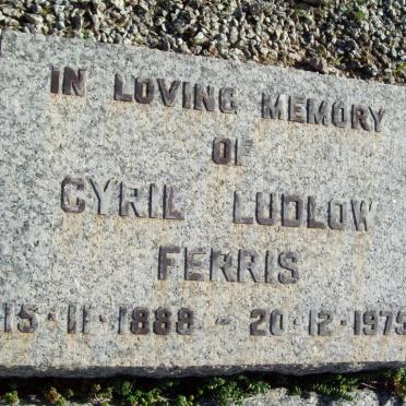 FERRIS Cyril Ludlow 1888-1975