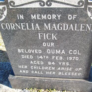 FICK Cornelia Magdalena -1970