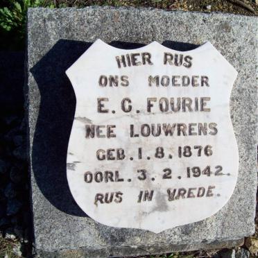FOURIE E.C. nee LOUWRENS 1876-1942
