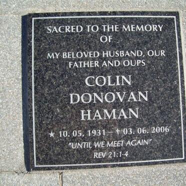 HAMAN Colin Donovan 1931-2006