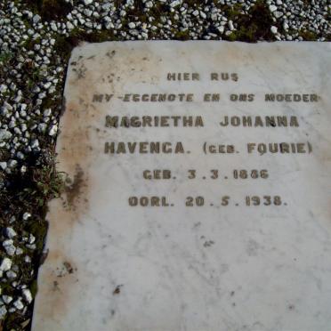 HAVENGA Johan Pieter Thorpe 1885-1953 &amp; Margaretha Johanna FOURIE 1886-1938