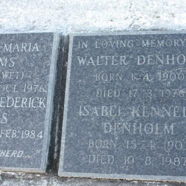 DENHOLM Walter 1900-1976 &amp; Isabel KENNEDY 1903-1987