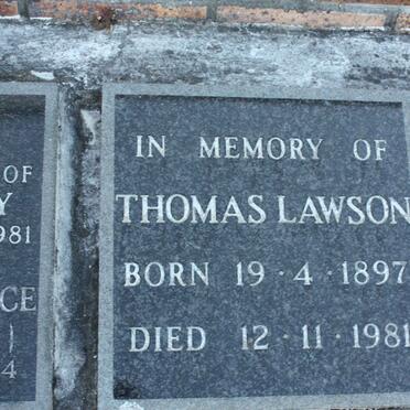 LAWSON Thomas 1897-1981