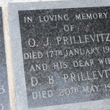 PRILLEVITZ O.J. -1959 &amp; D.B. -1987