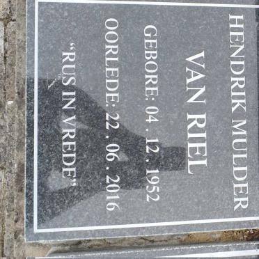 RIEL Hendrik Mulder, van 1952-2016