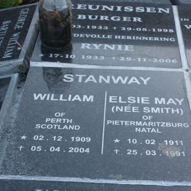 STANWAY William 1909-2004 &amp; Elsie May SMITH 1911-1991