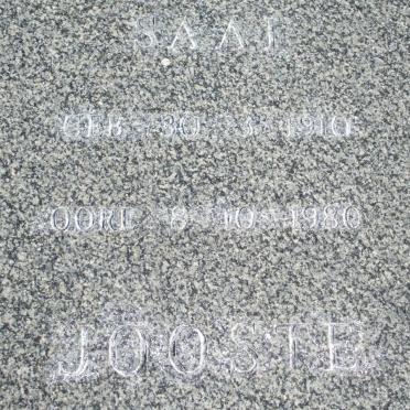 JOOSTE Chris 1895-1952 &amp; Saai 1910-1980