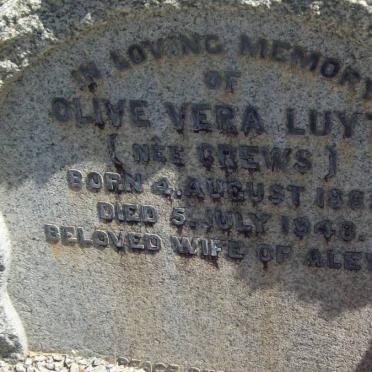 LUYT Olive Vera nee CREWS 1889-1948
