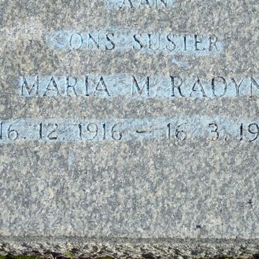 RADYN Maria M. 1916-1938